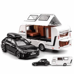 1/32 Scale Audi RS6 With RV Die-Cast Car